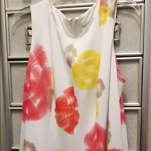 Calvin Klein Plus size floral print scuba dress